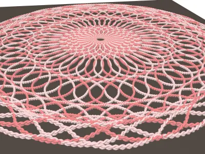 Tablecloth under a vase 3D model