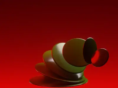 Minimal Christmas Tree Build-Up Animation C4D Scene 3D model