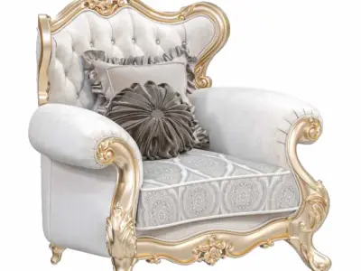 Classic Furniture Sofa and Armchair 3D model