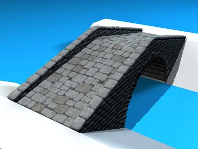 Stone bridge 3D model
