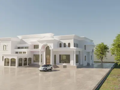 3d vaill house with car 3D model