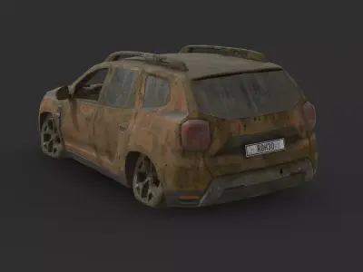 Abandoned Car - Dacia Duster Low-poly 3D model