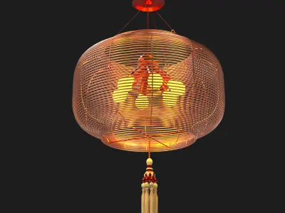 Chinese palace lantern  Low-poly 3D model purchase