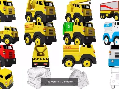 Toy Vehicle 3D Model Pack
