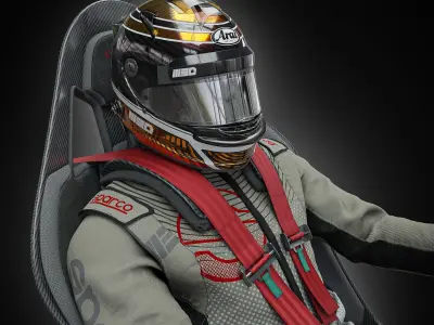 High Quality Race Driver Suit 3D model