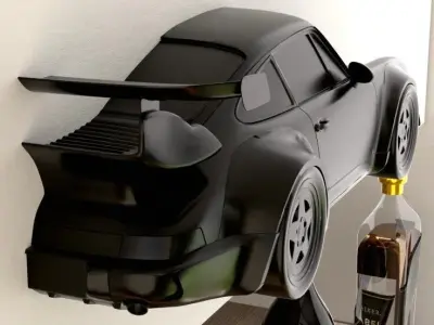 RWB Porsche 911 Turbo Wall-mounted 3D print model