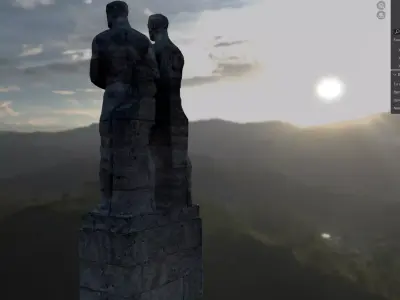 Berlin 1936 Olympic Games statues of perfect people ww2  3D model