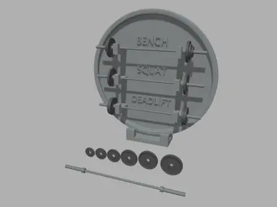 Gym Weights Personal Record 3D print model
