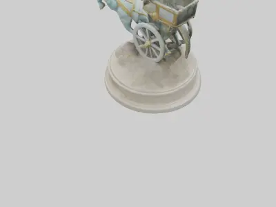 Chariot race statue model 3D model