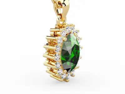 Pendant Oval 3D print model