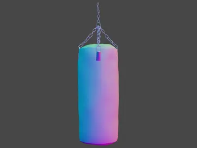 Leather Punching Bag Low-poly 3D model