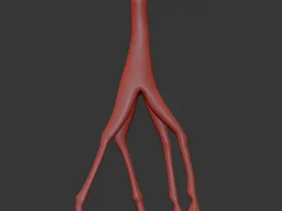 Equestrian sculpture with two legs Low-poly 3D model