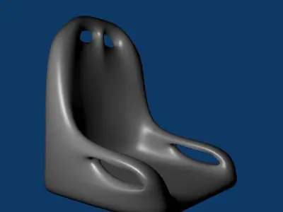 racing seat completed blend 3D model
