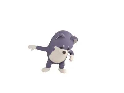 Rigged Wolf Character 3D model