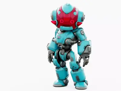 ROBO ZERO-M  Rigged for Unreal Engine - Unity - MIXAMO 3D model