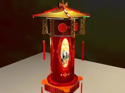 Chinese Palace Lantern 3D model 21