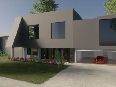 Modern House 3D model 13