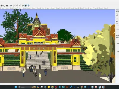 3D TEMPLE MODEL 1 3D model