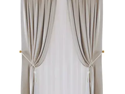 Curtains552 curtains Low-poly 3D model