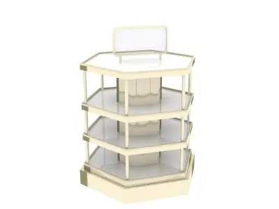 Showcase three tier display stand 3D model
