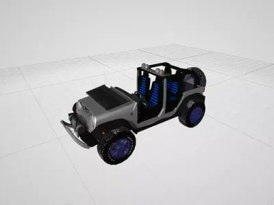 Jeep fbx Low-poly 3D model
