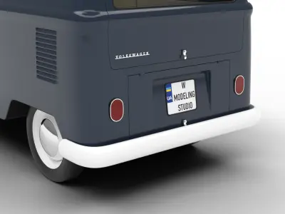 Volkswagen T1 Panel Van 1950 3d model 3D model