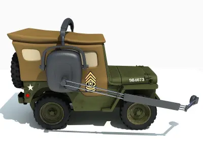 Sarge Character form Movie Cars 3D model