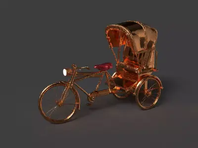 Chinese rickshaw  3D model