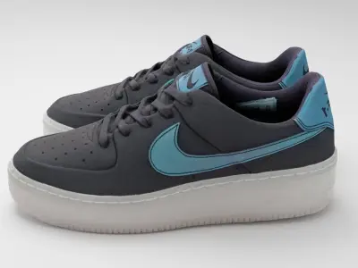 Pair of womans urban sneakers shoes sport outdoor  3D model