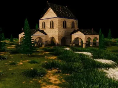 house of age of empires created in 3D blender Low-poly 3D model