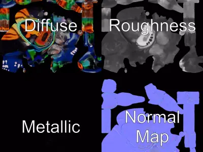 Vibrant Jumping Spider model pack Low-poly 3D model