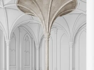 Throme Room Pillar Ceiling Middle 3D model