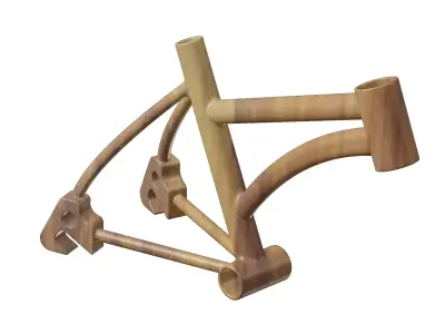 Wooden Bike Frame Toy 3D model