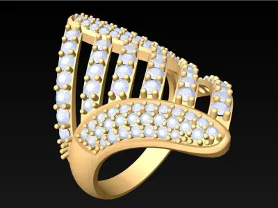 Diamond Ring - Womens Rings - N123348 3D print model
