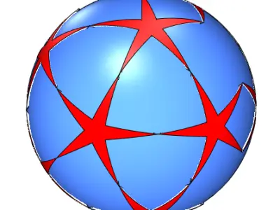 sphere star-shaped Low-poly 3D model
