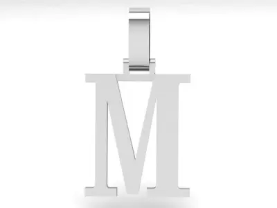 M Letter Pendant 3849 3D print model
