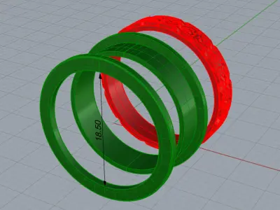 ring with patterns 3D print model