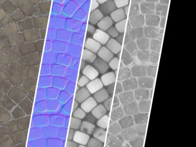 Pavement Materials 58- Sbsar Pbr 4k Seamless Texture