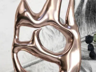 Decorative set of modern 3D model