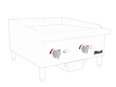  Wide Manual Griddle 3D model