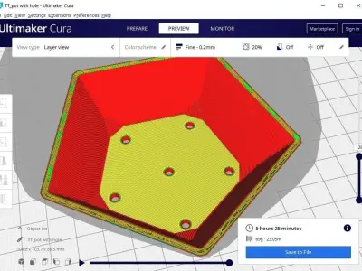 Dodecahedron pot with tray planter 3D print model