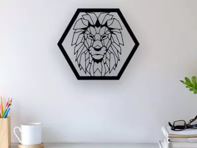Lion Wall Art 3D print model order