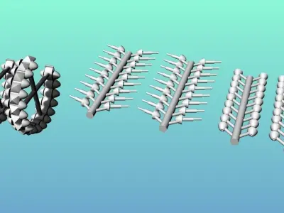 Earrings Clash-Small model  3D print model