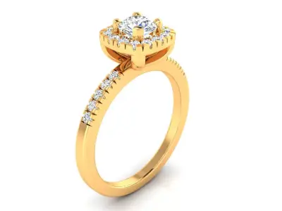 Ring M170 The luxury female ring with gems wedding 3D print model