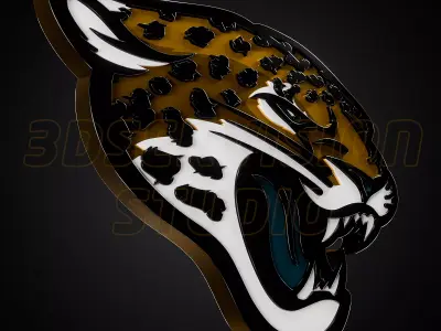 Jacksonville Jaguars logo - Cinematic - 3D print 3D model