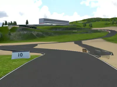 Very Difficult F1 race Track Custom Made in Blender Realistic 3D model