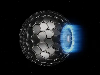 Alien dragon scaled spaceship 3D model