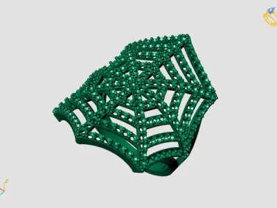 Vintage Womens Diamond Ring Women Rings 3dmodels 3D print model 3D print model purchase