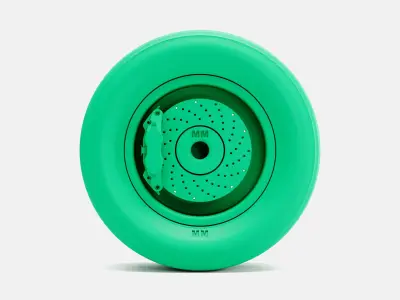 15x6 Mopar Rallye Wheel Goodyear Polyglas E60 Tire 3D print model