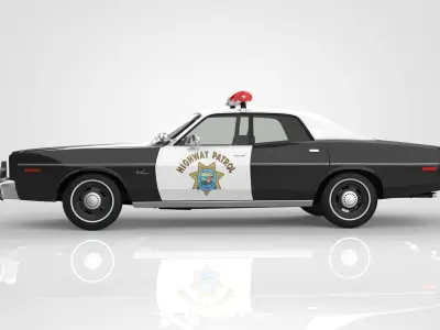 Dodge Monaco Police 1978  3D model